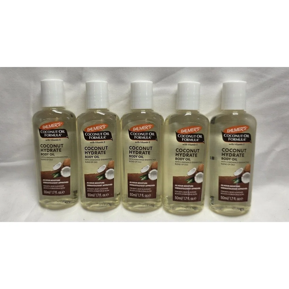 PALMERS COCONUT HYDRATE BODY OIL 1.7 oz- PACK OF 5 (TRAVEL SIZE)